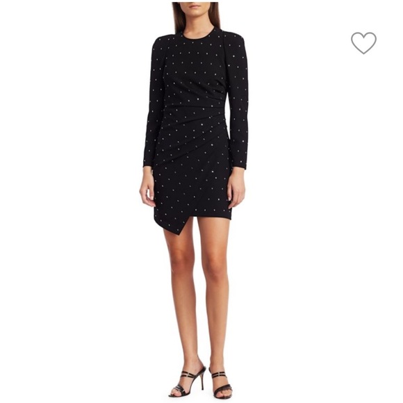 A.L.C. Lana Studded Long-Sleeve Mini Dress - Picture 1 of 12